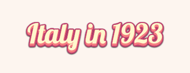Italy in 1923